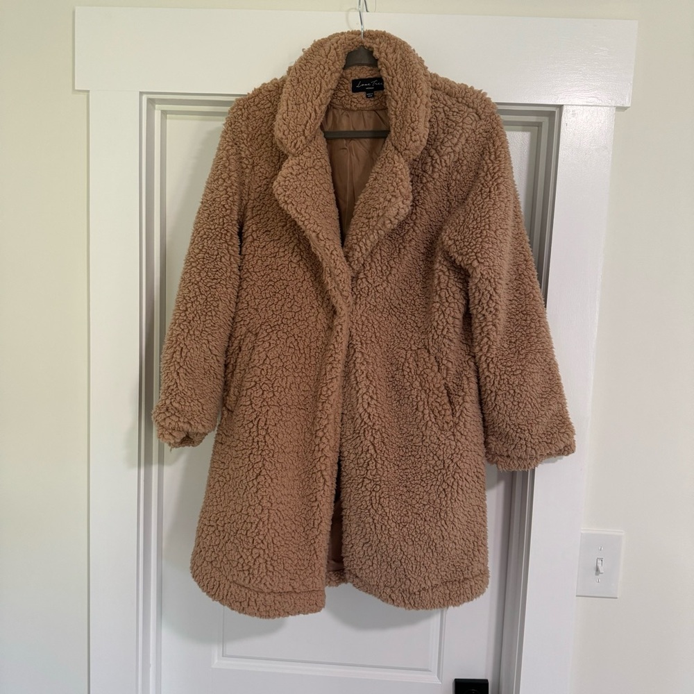 LOVE TREE Womens Teddy Bear Jacket Coat Dusty Pink Size‎ M Medium